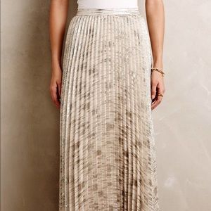 Anthropologie Maxi Skirt - gold and cream